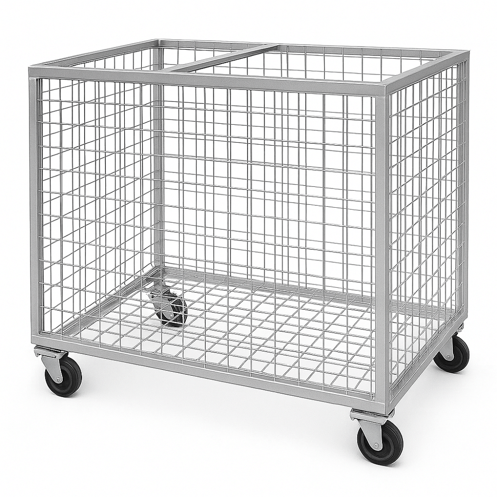 Carro metalico con ruedas 1x75x75