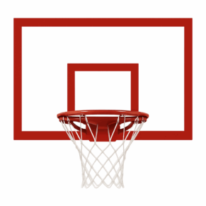 Tablero de basquet con aro simple y marco metalico
