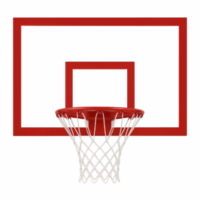 Tablero de basquet con aro simple y marco metalico